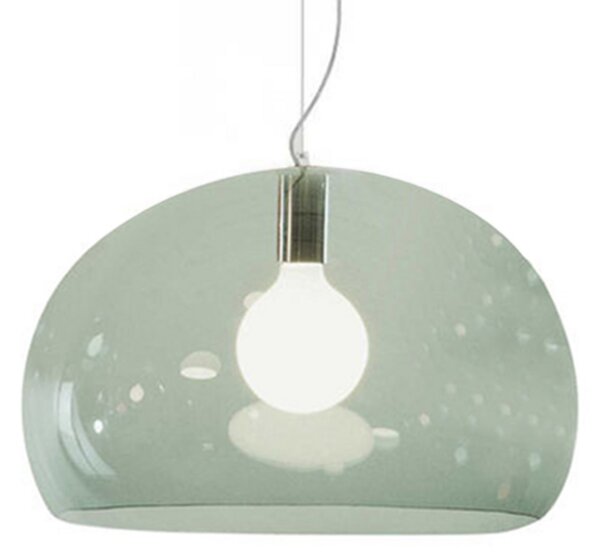 Lampada a sospensione Kartell, Big FL/Y, dimmerabile, Verde, Soggiorno, Plastica, Design