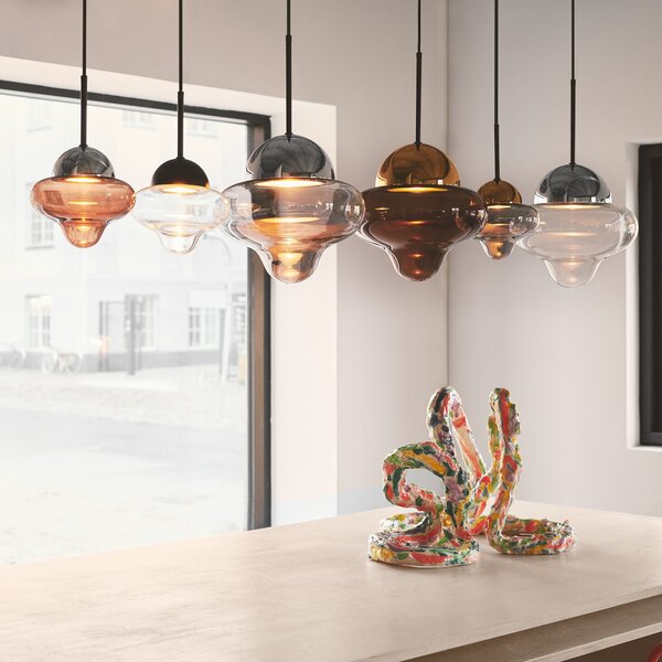 Lampada a sospensione DESIGN BY US, Nutty, dimmerabile, Marrone / Ruggine, Soggiorno, Vetro, Design