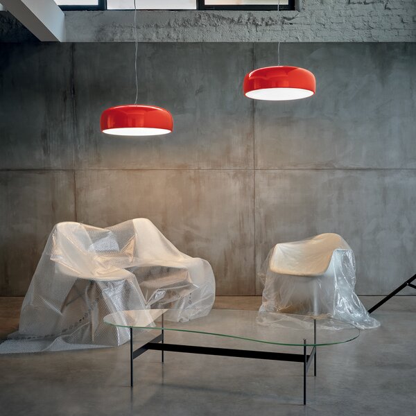 Lampada a sospensione FLOS, SMITHFIELD S, dimmerabile, Rosso, Soggiorno, Metallo, Design