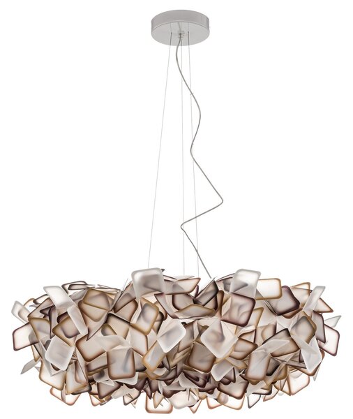 Lampada a sospensione Slamp, Clizia, dimmerabile, Arancione, Soggiorno, Plastica, Design