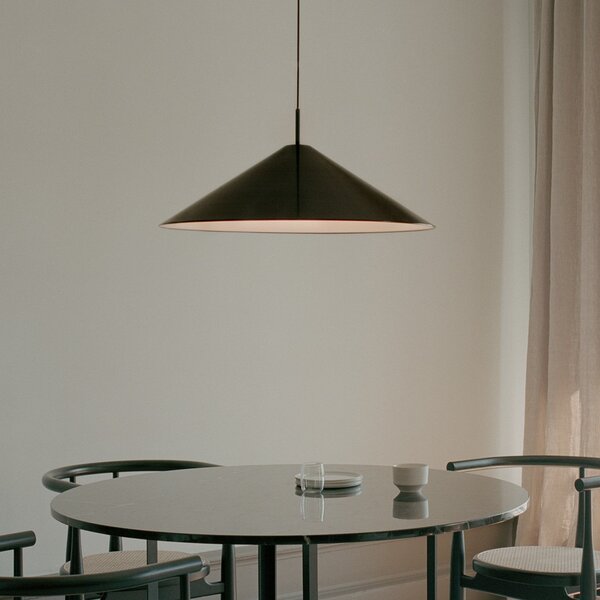 Lampada a sospensione New Works, Brolly, dimmerabile, Nero, Soggiorno, Alluminio, Design
