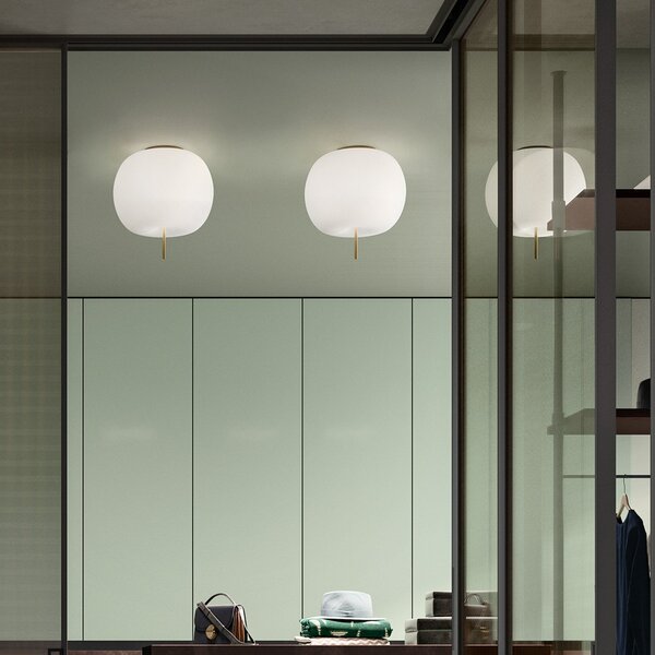 Plafoniera kdln, KUSHI 33, dimmerabile, Bianco, Soggiorno, Vetro, Design
