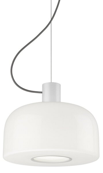 Lampada a sospensione FLOS, Bellhop Glass S1, dimmerabile, Bianco, Soggiorno, Vetro, Design