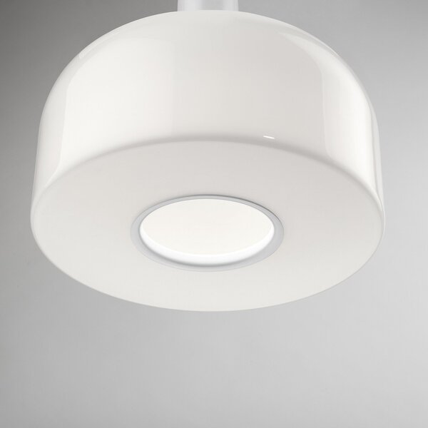 Lampada a sospensione FLOS, Bellhop Glass S1, dimmerabile, Bianco, Soggiorno, Vetro, Design