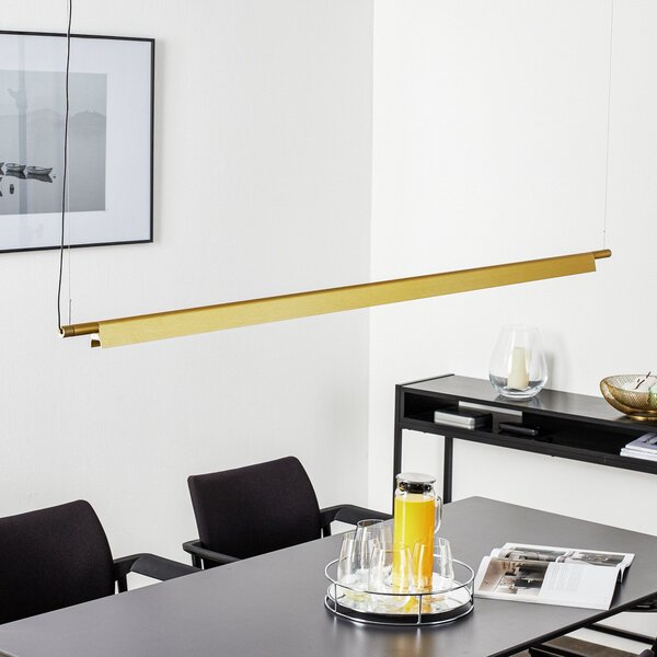 Lampada a sospensione Luceplan, Compendium, dimmerabile, Dorato / Ottone, Soggiorno, Metallo, Design