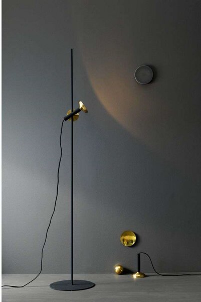 Lampada da terra Pholc, Dorato / Ottone, Soggiorno, Metallo