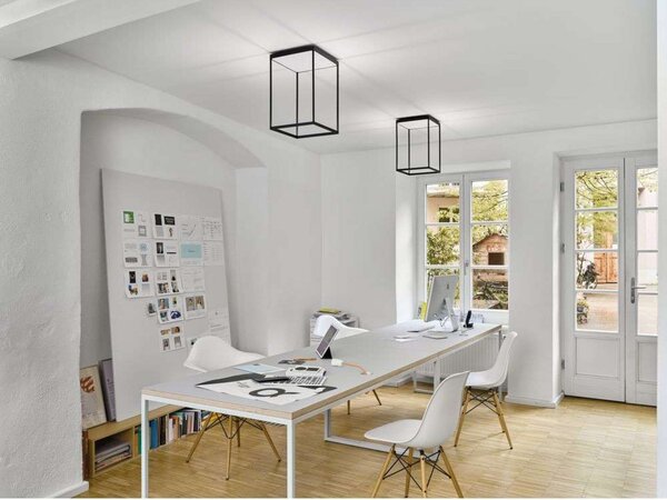 Plafoniera Serien Lighting, dimmerabile, Nero, Soggiorno, Alluminio