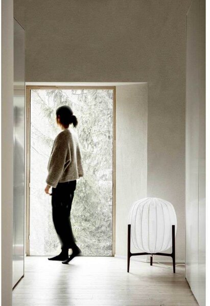 Lampada da terra Watt & Veke, dimmerabile, Bianco, Soggiorno, Legno, Scandinavo