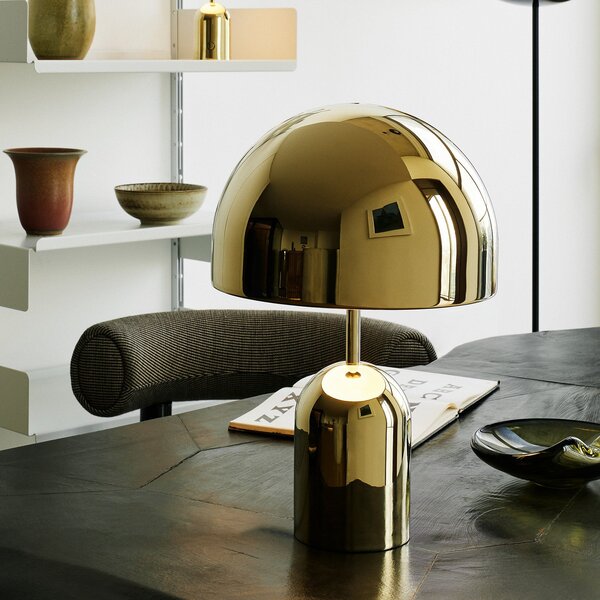 Lampade da tavolo Tom Dixon, Bell, dimmerabile, Dorato / Ottone, Soggiorno, Metallo, Design