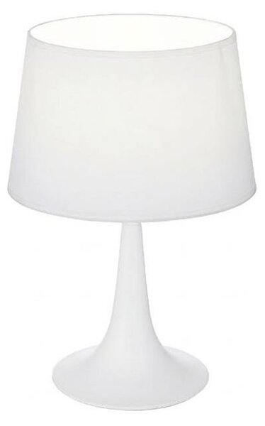 Ideal Lux - Lampada da tavolo LONDON 1xE27/60W/230V bianca