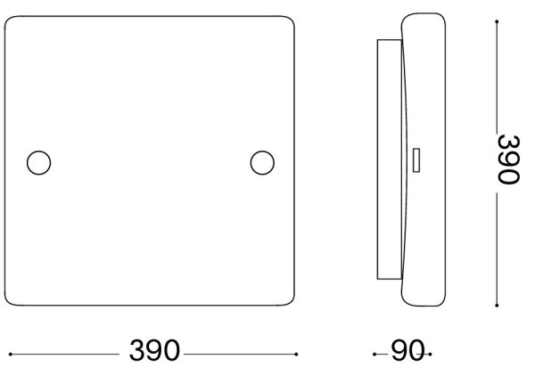 Ideal Lux - Plafoniera CELINE 3xE27/60W/230V 39x39 bianca