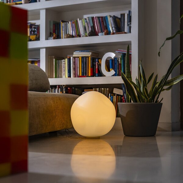 Lampade da tavolo Foscarini, Hoba Grande, Bianco, Soggiorno, Vetro, Design