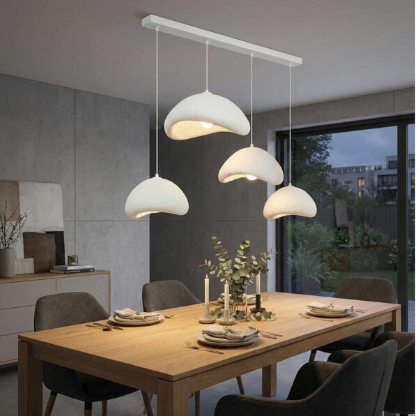 Brilagi - Lampadario a sospensione con cavo WABI SABI 4xE27/40W/230V bianco
