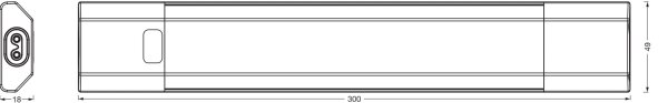 Osram - Lampada LED sottopensile dimmerabile con sensore LINEAR EDGE LED/4W/230V 30 cm nero