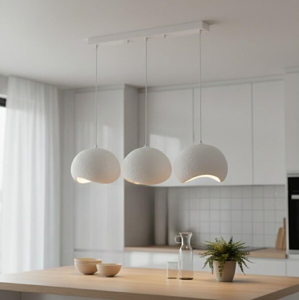 Brilagi - Lampadario a sospensione con cavo WABI SABI 3xE27/40W/230V bianco
