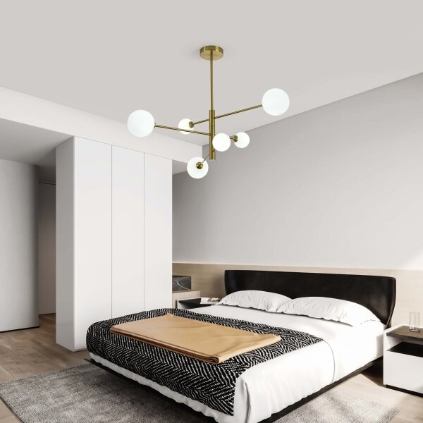 Lampadario a stelo DORADO 6xG9/40W/230V, finitura dorata