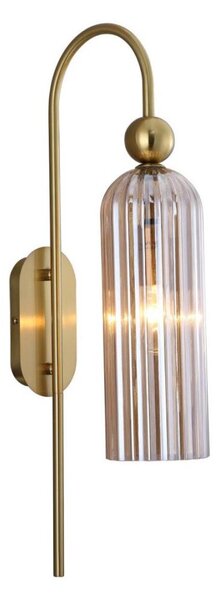 Applique PIEGA 1xE14/40W/230V ottone/beige fumé