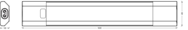 Osram - Lampada LED sottopensile dimmerabile con sensore LINEAR EDGE LED/8W/230V 50 cm nero