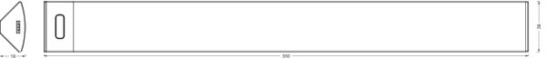 Osram-LED lampada sottopensile dimmerabile con sensore LINEAR ANGLE LED/7,5W/230V 55 cm nera