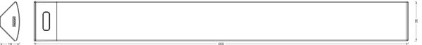 Osram - Lampada sottopensile LED dimmerabile con sensore LINEAR ANGLE LED/5W/230V 35 cm nero
