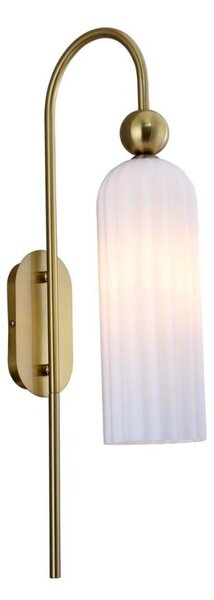 Lampada da parete PIEGA 1xE14/40W/230V ottone/bianco