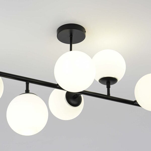 Lampadario a stelo DORADO 8xE14/40W/230V nero
