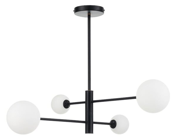 Lampadario su asta DORADO 4xG9/40W/230V nero