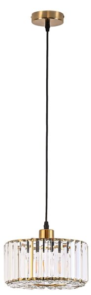 Lampadario a sospensione su cavo VETRO 1xE27/60W/230V dorato