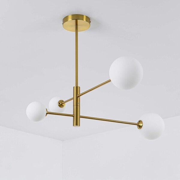 Lampadario a stelo DORADO 4xG9/40W/230V, finitura oro