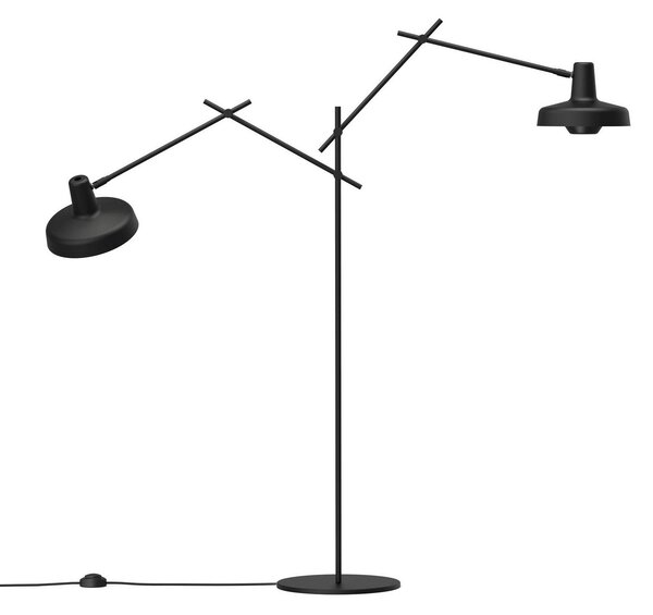 Lampada da terra GRUPA, Arigato, Nero, Studio / Ufficio, Metallo
