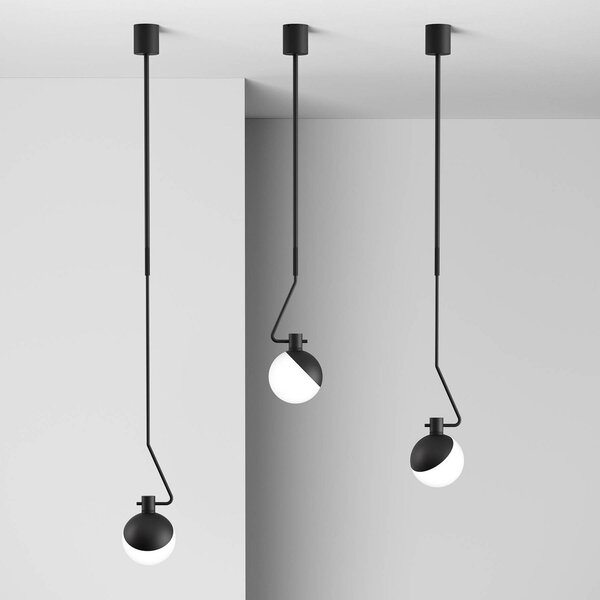 Lampada a sospensione GRUPA, Baluna, dimmerabile, Nero, Soggiorno, Metallo, Design