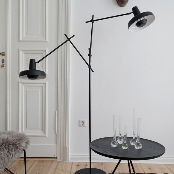 Lampada da terra GRUPA, Arigato, Nero, Studio / Ufficio, Metallo