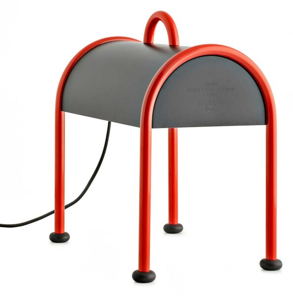 Lampade da tavolo Stilnovo, Valigia, Rosso, Soggiorno, Metallo, Design