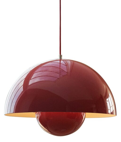 Lampada a sospensione &Tradition, dimmerabile, Rosso, Soggiorno, Metallo, Design