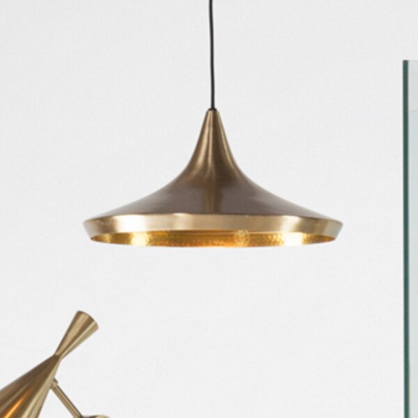 Lampada a sospensione Tom Dixon, Beat, dimmerabile, Dorato / Ottone, Soggiorno, Ottone, Design