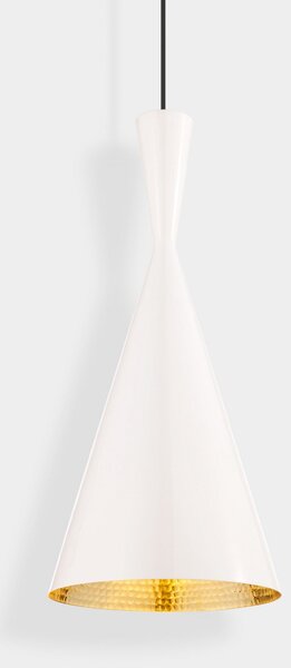 Lampada a sospensione Tom Dixon, Beat, dimmerabile, Bianco, Soggiorno, Ottone, Design