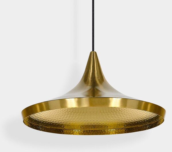 Lampada a sospensione Tom Dixon, Beat, dimmerabile, Bianco, Soggiorno, Ottone, Design