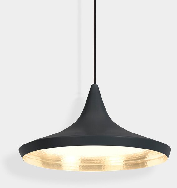 Lampada a sospensione Tom Dixon, Beat, dimmerabile, Nero, Soggiorno, Ottone, Design
