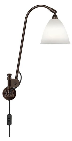 Applique Bestlite BL6, Ø 16 cm, nero/porcellana - Gubi