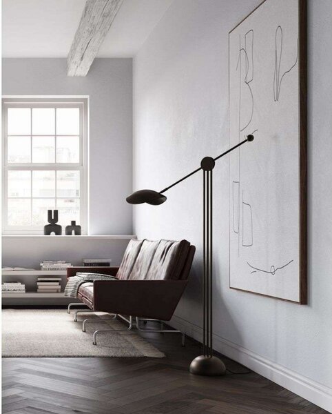 Lampada da terra 101 COPENHAGEN, dimmerabile, Bronzo / Ottone anticato, Soggiorno, Metallo