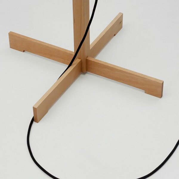 Lampada da terra Santa & Cole, dimmerabile, Bianco, Soggiorno, Legno