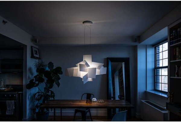 Lampada a sospensione Foscarini, Bianco, Sala da pranzo, Plastica