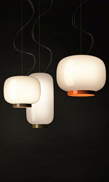 Lampada a sospensione Foscarini, dimmerabile, Bianco, Soggiorno, Vetro