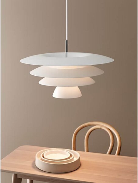 Lampada a sospensione Belid, Bianco, Sala da pranzo, Metallo