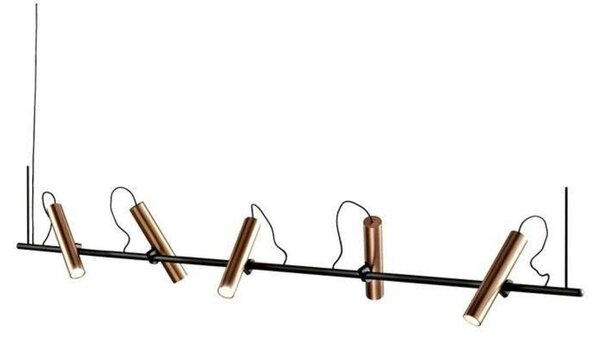 Lampada a sospensione LIGHT-POINT, Dorato / Ottone, Soggiorno, Alluminio