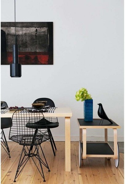 Lampada a sospensione Artek, Nero, Sala da pranzo, Metallo