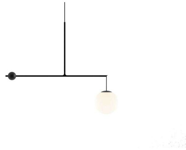 Lampada a sospensione Luceplan, Nero, Sala da pranzo, Metallo