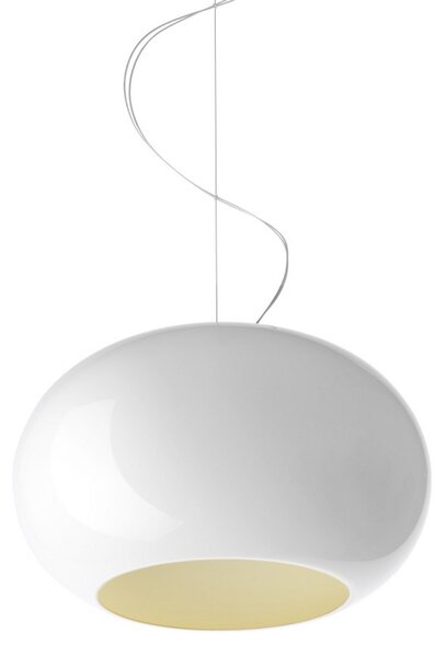 Lampada a sospensione Foscarini, Bianco, Sala da pranzo, Vetro