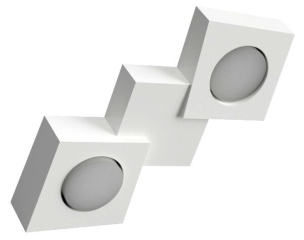 Plafoniera gesso lampadari bartalini gnikcolb 2 plap13 gx53 led verniciabile - Lampadari Bartalini Gesso