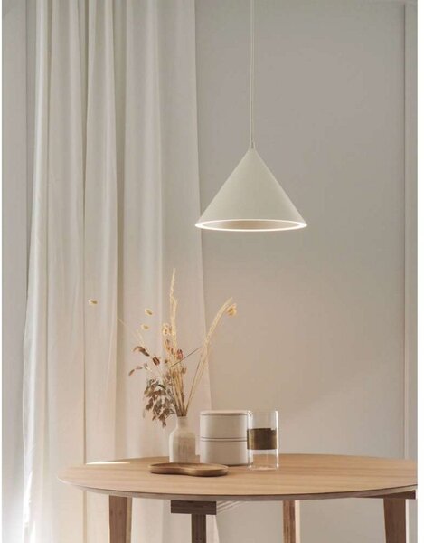 Lampada a sospensione Woud, Bianco, Sala da pranzo, Alluminio